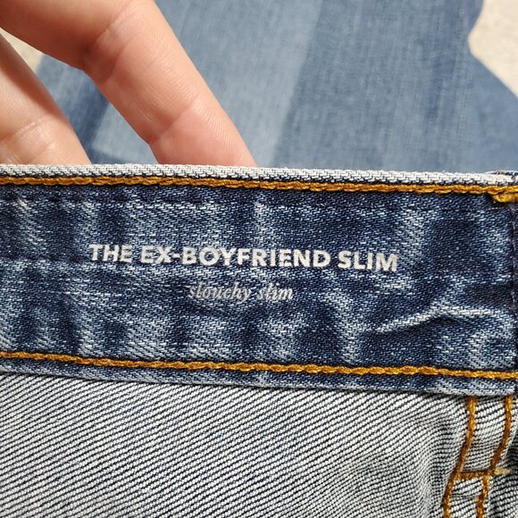 AG ADRIANO GOLDSCHMIED Ex-Boyfriend Slouchy Slim Patchwork Jeans Women's 27 x 26 - Picture 10 of 15